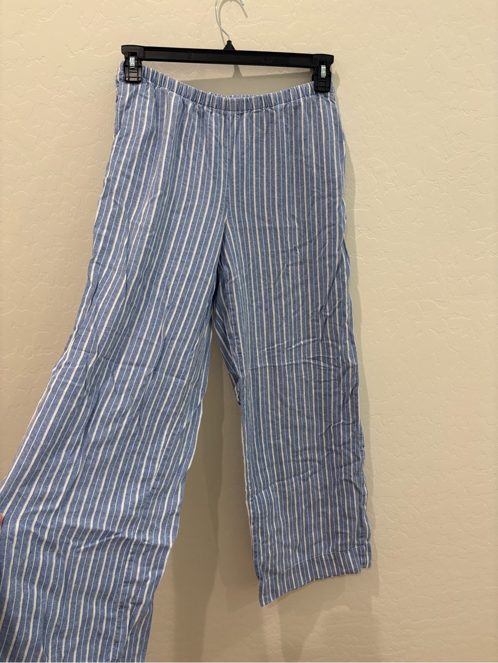 a new day Blue & White Vertical-Stripe Wide Leg Pants